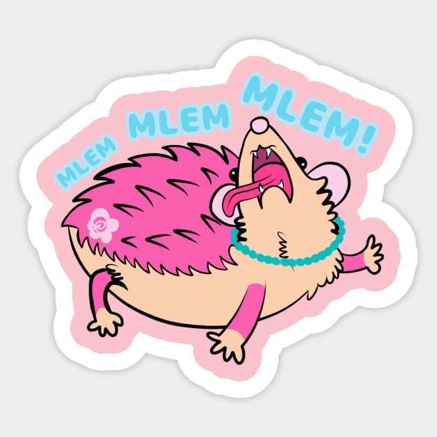 Mlem Mlem Mlem - Hedgehog Sticker by GrannyPomshka